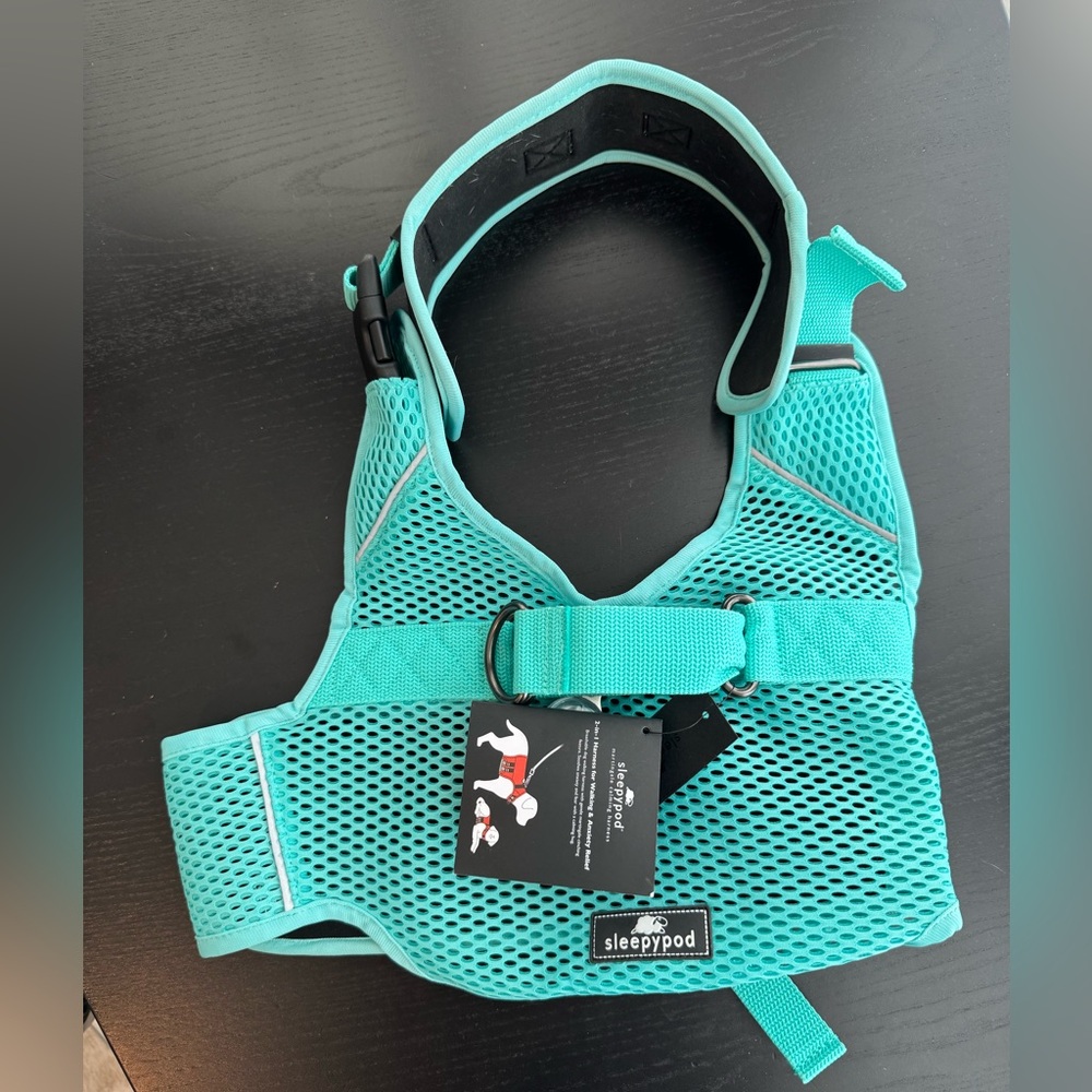 Teal Mesh Dog Harness - Comfort Fit